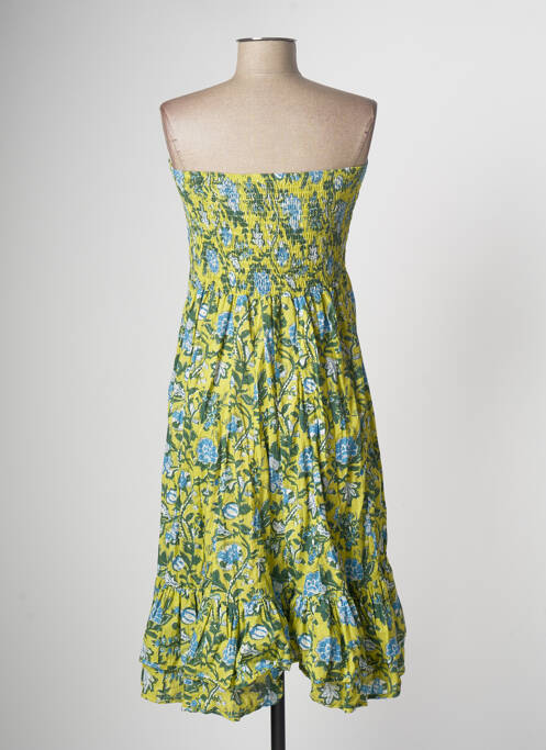 Robe mi-longue vert DRESS ADDICT pour femme