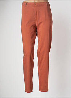 Jegging tissage popeline taille normale marron EAST DRIVE femme