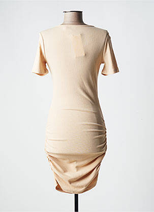 Robe courte manches courtes manches courtes beige VERA & LUCY femme