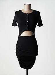 Robe courte manches courtes manches courtes noir VERA & LUCY femme