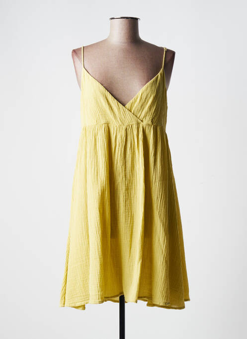 Robe mi-longue jaune AMERICAN VINTAGE pour femme