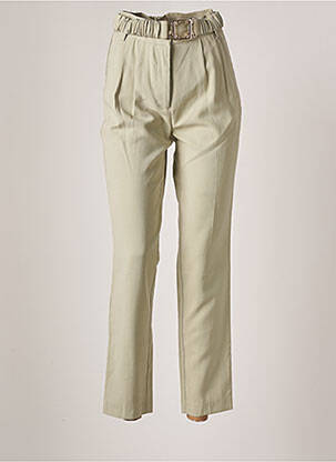 Pantalon chino taille normale taille normale vert MORGAN femme