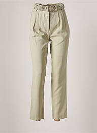 Pantalon chino taille normale taille normale vert MORGAN femme