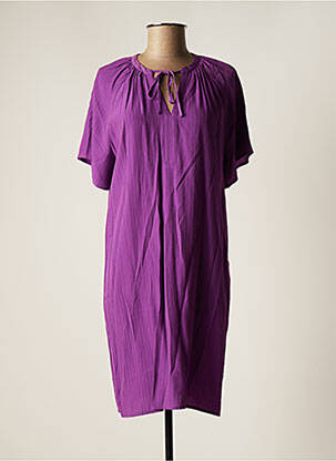 Robe courte manches courtes manches courtes violet KAFFE femme