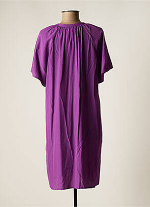 Robe courte coupe fluide manches courtes violet KAFFE femme