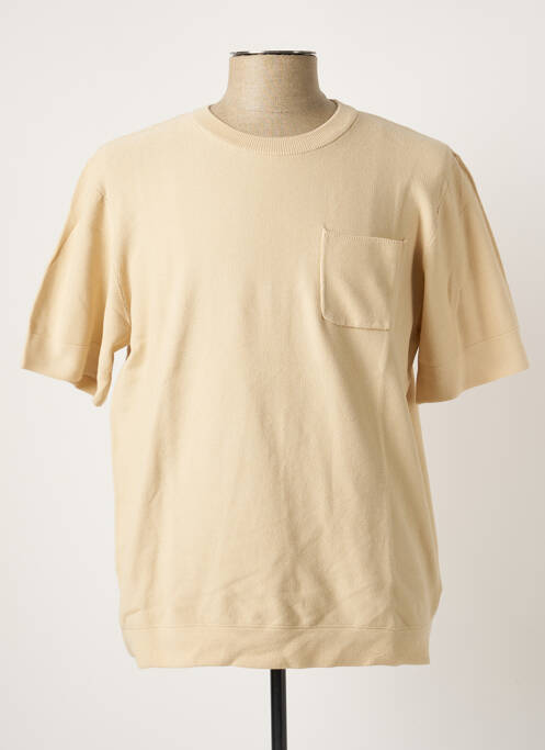 T-shirt beige SELECTED pour homme