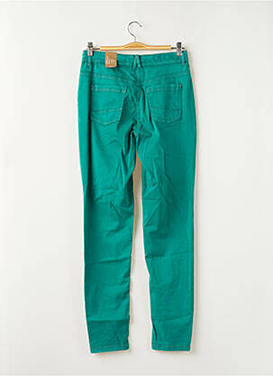 Pantalon slim tissage popeline taille normale vert CECIL femme