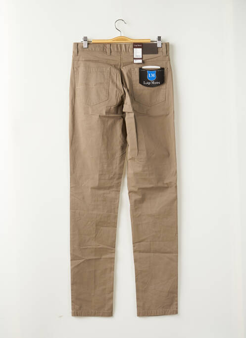 Pantalon slim beige LUIGI MORINI pour homme