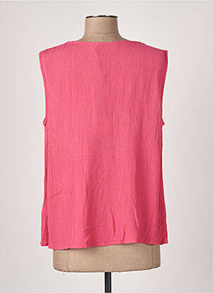 Top coupe cintrée sans manche rose MD'M femme