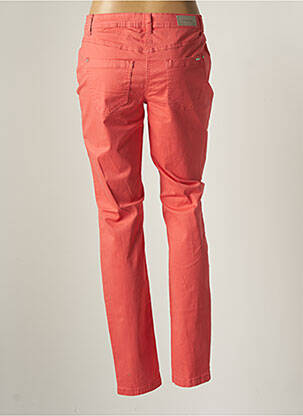 Pantalon slim tissage popeline taille normale rouge BRANDTEX femme