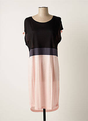 Robe mi-longue manches courtes manches courtes rose RINGELLA femme
