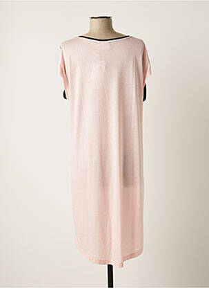 Robe mi-longue manches courtes manches courtes rose RINGELLA femme