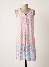 Robe mi-longue imprimé fantaisie sans manche rose SENORETTA femme