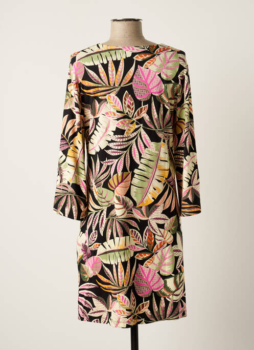 Robe mi-longue vert CHERIE LINE pour femme