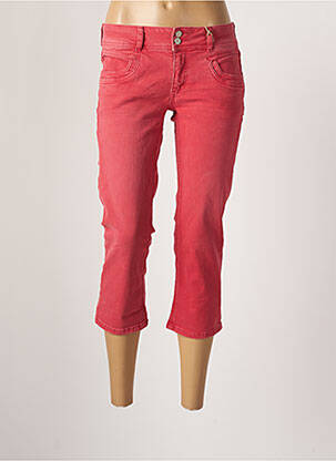 Pantacourt stretch taille basse rouge STREET ONE femme