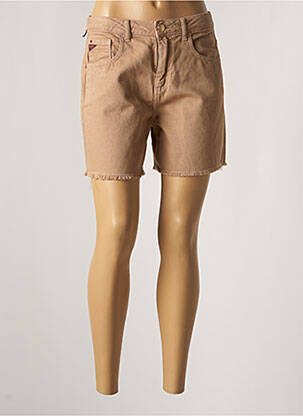 Short fermeture zippée sous rabat boutonné taille normale beige YES.ZEE femme