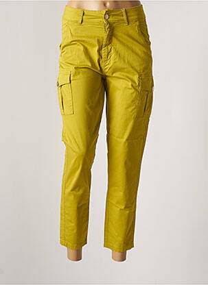 Pantalon 7/8 vert YES.ZEE pour femme