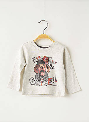 T-shirt manches longues manches longues gris BOBOLI garçon