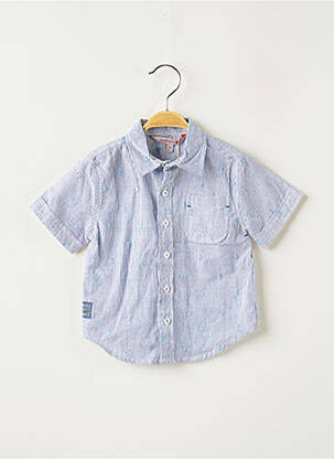 Chemise manches courtes broderie bleu BOBOLI garcon
