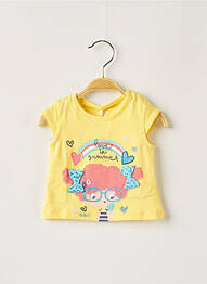T-shirt stretch manches courtes jaune BOBOLI fille
