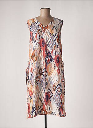 Robe mi-longue sans manche sans manche orange DIANE LAURY femme