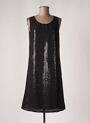 Robe mi-longue coupe fluide sans manche noir STREET ONE femme