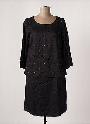 Robe courte manches 3/4 manches 3/4 noir CECIL femme