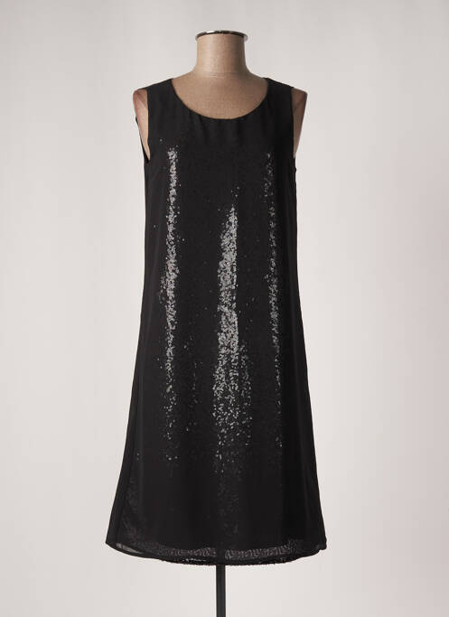 Robe mi-longue coupe fluide sans manche noir STREET ONE femme