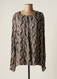 Blouse fermeture boutonnée au dos manches longues beige JENSEN femme