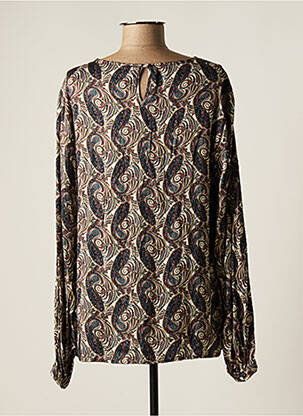Blouse fermeture boutonnée au dos manches longues beige JENSEN femme