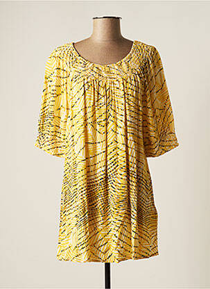 Robe courte jaune CISO pour femme