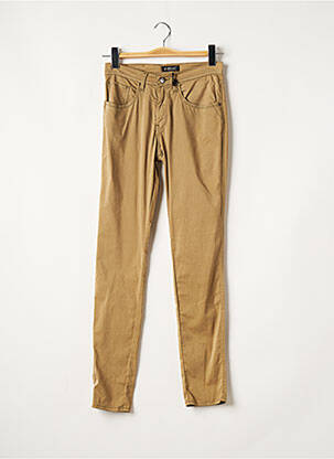 Pantalon slim broderie rivets taille normale beige IMPAQT femme