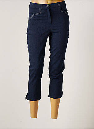 Pantacourt stretch taille normale bleu GUY DUBOUIS femme
