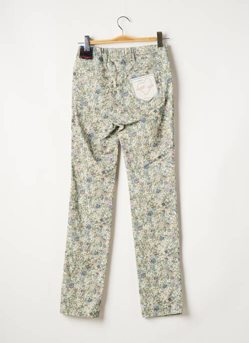 Pantalon slim broderie rivets taille normale vert TONI femme