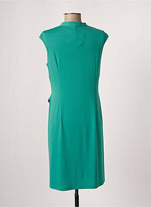 Robe mi-longue manches courtes manches courtes vert DANEVA femme
