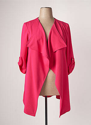 Veste casual coupe droite rose KITANA femme