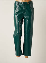 Pantalon large fermeture zippée sous rabat boutonné taille normale vert IMPERIAL femme