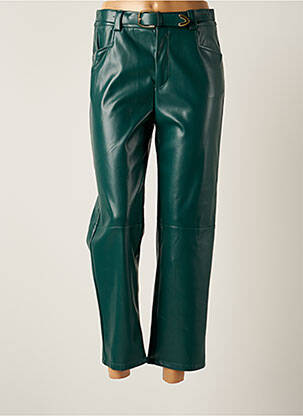 Pantalon large fermeture zippée sous rabat boutonné taille normale vert IMPERIAL femme
