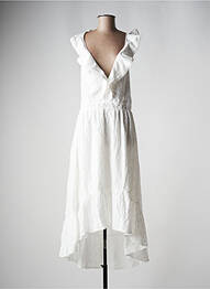 Robe mi-longue doublure fines bretelles blanc MOLLY BRACKEN femme