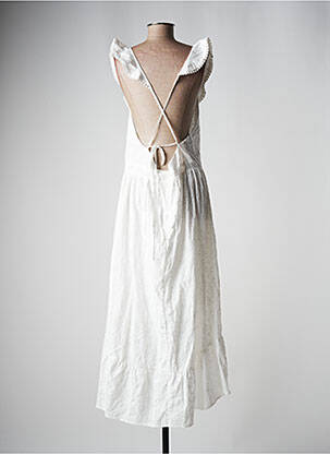 Robe mi-longue doublure fines bretelles blanc MOLLY BRACKEN femme