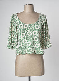 Pull coupe cintrée manches 3/4 vert TIFFOSI femme