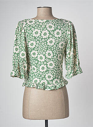 Pull coupe cintrée manches 3/4 vert TIFFOSI femme