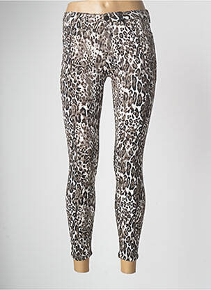 Pantalon 7/8 tissage popeline marron R.DISPLAY femme