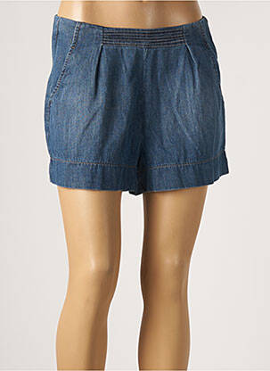 Short coupe droite bleu LOIS femme
