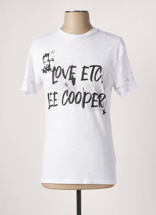 T-shirt blanc LEE COOPER pour homme