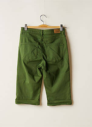 Bermuda tissage popeline taille normale vert KANOPE femme