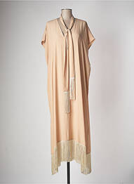 Robe longue manches courtes manches courtes beige OTTOD'AME femme
