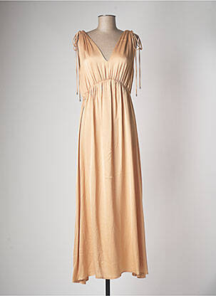 Robe longue sans manche sans manche beige OTTOD'AME femme