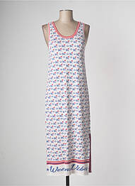 Robe mi-longue imprimé fantaisie sans manche rouge ME369 femme