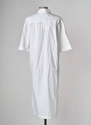 Robe mi-longue manches 3/4 manches 3/4 blanc PHISIQUE DU ROLE femme